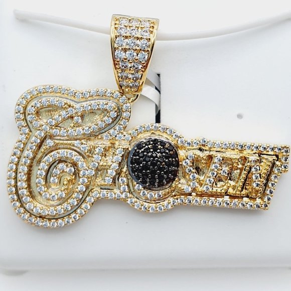 "14K Gold Plated Cubic Zircon Pendant, EVBRS544 - Picture 4 of 11